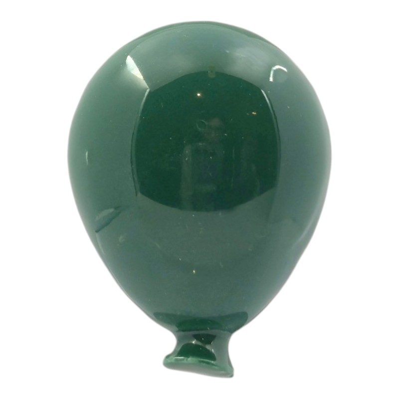 Palloncino Verde Scuro in Ceramica con Calamita (5cm)