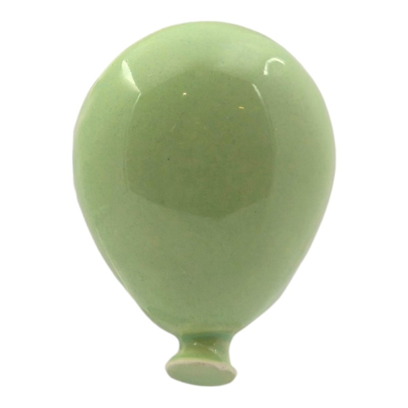 Palloncino Verde Chiaro in Ceramica con Calamita (5cm)