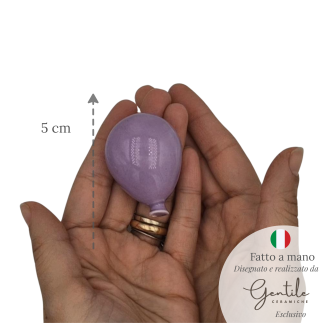 Palloncino Viola Glicine in Ceramica con Calamita (5cm)