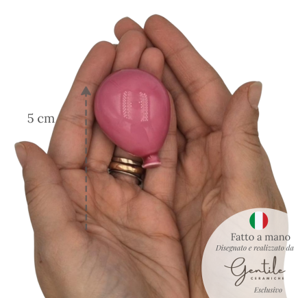 Palloncino Fucsia in Ceramica con Calamita (5cm)