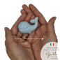 Ceramic Sky Blue Whale with Magnet (6cm)