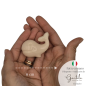 Balena Crema in Ceramica con Calamita (6cm)