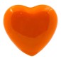 Cuore Arancione Brillante in Ceramica con Calamita (4,5cm)
