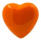 Cuore Arancione Brillante in Ceramica con Calamita (4,5cm)