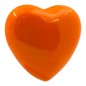 Cuore Arancione Brillante in Ceramica con Calamita (4,5cm)