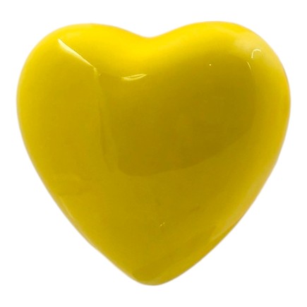 Ceramic Lemon Yellow Heart with Magnet (4.5cm)