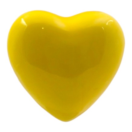 Ceramic Lemon Yellow Heart with Magnet (4.5cm)