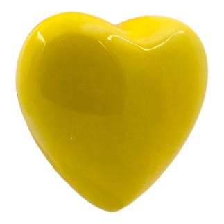 Ceramic Lemon Yellow Heart with Magnet (4.5cm)