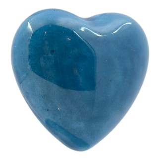 Cuore Blu Cobalto in Ceramica con Calamita (4,5cm)
