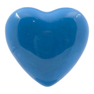 Ceramic Light Cobalt Blue Heart with Magnet (4.5cm)