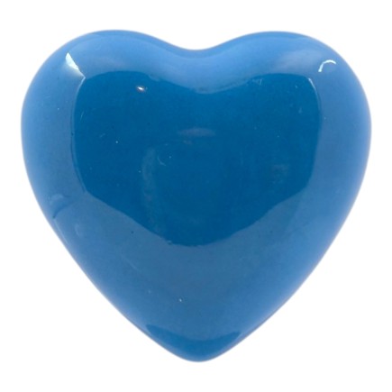 Ceramic Light Cobalt Blue Heart with Magnet (4.5cm)
