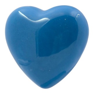 Ceramic Light Cobalt Blue Heart with Magnet (4.5cm)