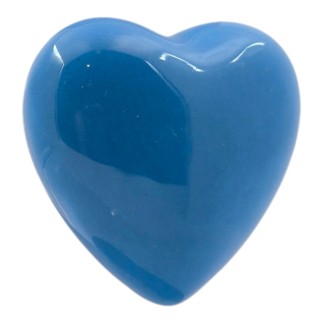 Ceramic Light Cobalt Blue Heart with Magnet (4.5cm)