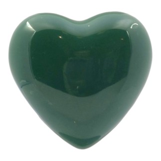 Cuore Verde Scuro in Ceramica con Calamita (4,5cm)