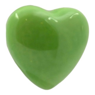 Cuore Verde Mela in Ceramica con Calamita (4.5cm)