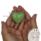 Ceramic Apple Green Heart with Magnet (4.5cm)