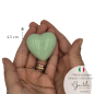 Ceramic Light Green Heart with Magnet (4.5cm)