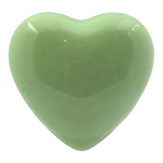 Ceramic Light Green Heart with Magnet (4.5cm)