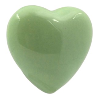 Ceramic Light Green Heart with Magnet (4.5cm)