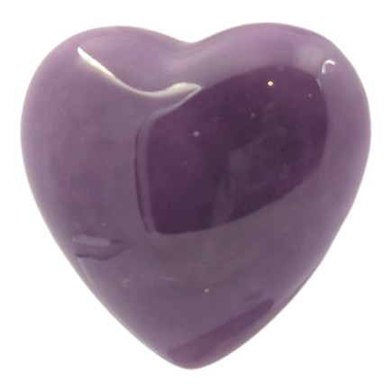 Ceramic Purple Lavender Heart with Magnet (4.5cm)