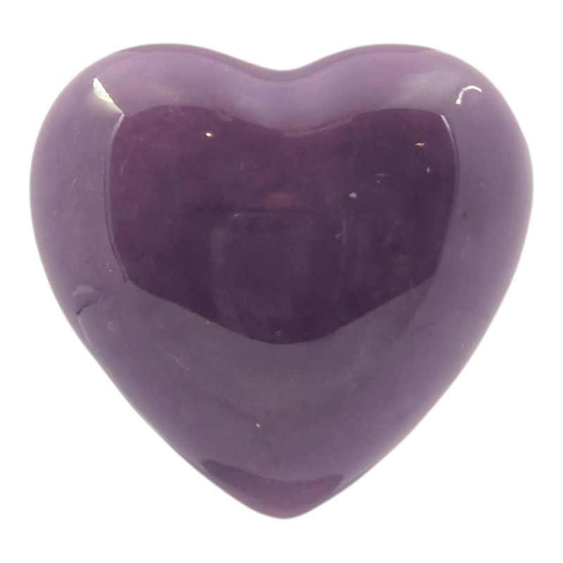Cuore Viola Lavanda in Ceramica con Calamita (4.5cm)