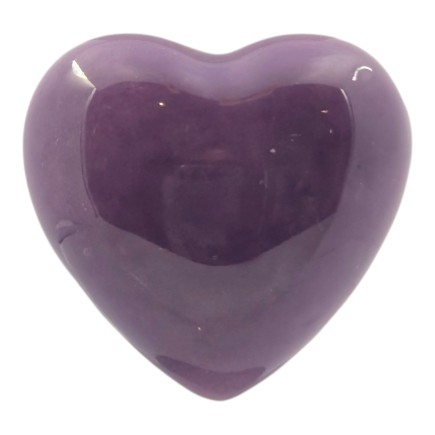 Cuore Viola Lavanda in Ceramica con Calamita (4.5cm)
