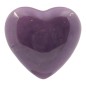 Cuore Viola Lavanda in Ceramica con Calamita (4.5cm)