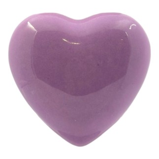 Ceramic Purple Whisteria Heart with Magnet (4.5cm)