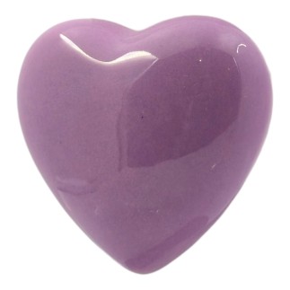 Cuore Viola Glicine in Ceramica con Calamita (4.5cm)