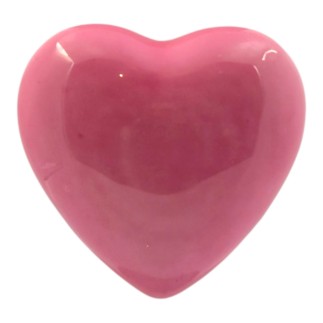 Ceramic Fuchsia Heart with Magnet (4.5cm)