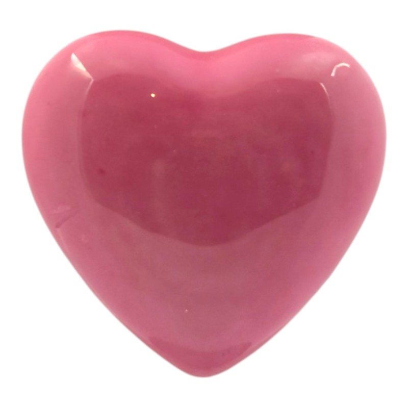 Cuore Fucsia in Ceramica con Calamita (4.5cm)