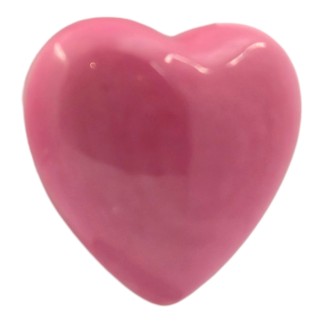 Cuore Fucsia in Ceramica con Calamita (4.5cm)