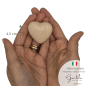 Cuore Crema in Ceramica con Calamita (4.5cm) Cuore Crema in Ceramica con Calamita (4.5cm)