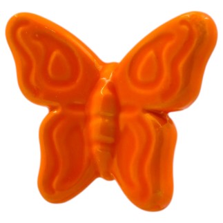 Farfalla Arancione Brillante in Ceramica con Calamita (5,5cm)