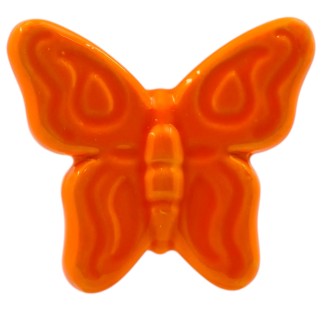 Farfalla Arancione Brillante in Ceramica con Calamita (5,5cm)
