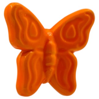 Farfalla Arancione Brillante in Ceramica con Calamita (5,5cm)