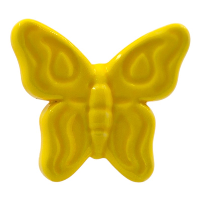 Ceramic Lemon Yellow Butterfly with Magnet (5.5cm) Ceramic Lemon Yellow Butterfly with Magnet (5.5cm)