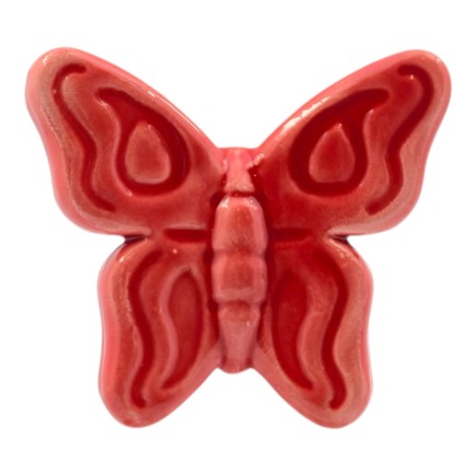 Farfalla Rossa in Ceramica con Calamita (5,5cm)