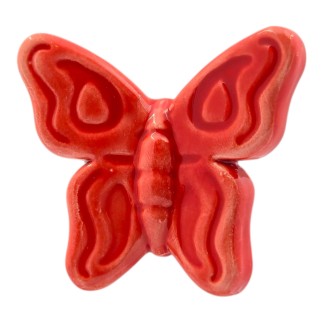 Farfalla Rossa in Ceramica con Calamita (5,5cm)