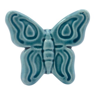 Farfalla Blu Cobalto in Ceramica con Calamita (5,5cm)