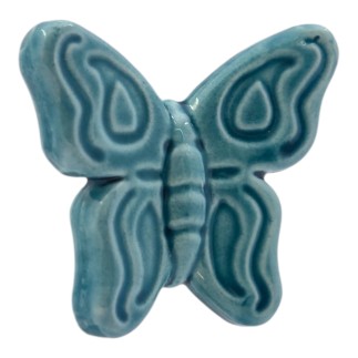 Farfalla Blu Cobalto in Ceramica con Calamita (5,5cm)