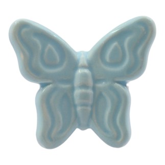 Farfalla Celeste in Ceramica con Calamita (5,5cm)