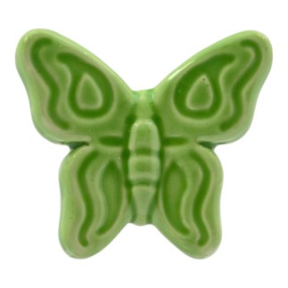 Farfalla Verde Mela in Ceramica con Calamita (5,5cm)
