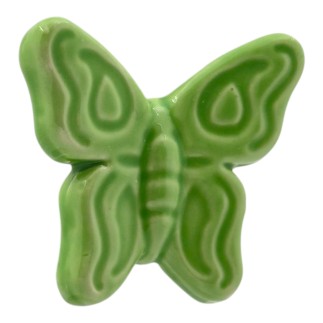 Farfalla Verde Mela in Ceramica con Calamita (5,5cm)