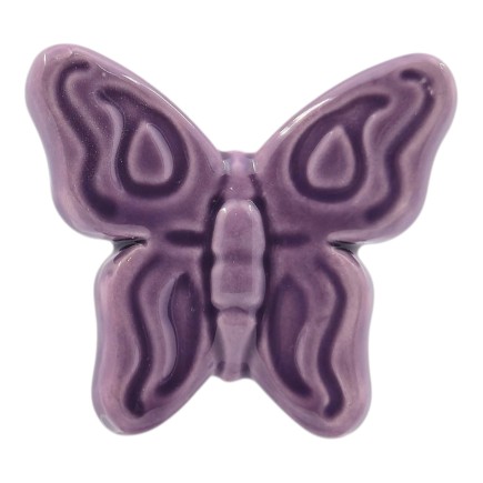Ceramic Purple Lavender Butterfly with Magnet (5.5cm)