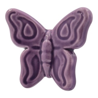 Ceramic Purple Lavender Butterfly with Magnet (5.5cm)