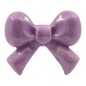Fiocchetto Viola Glicine in Ceramica con Calamita (5cm)