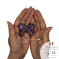 Fiocchetto Viola Lavanda in Ceramica con Calamita (5cm)