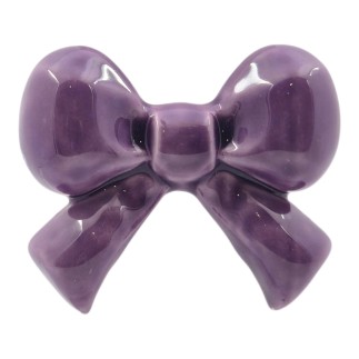 Fiocchetto Viola Lavanda in Ceramica con Calamita (5cm)