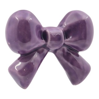 Ceramic Purple Lavender Ribbon with Magnet (5cm)